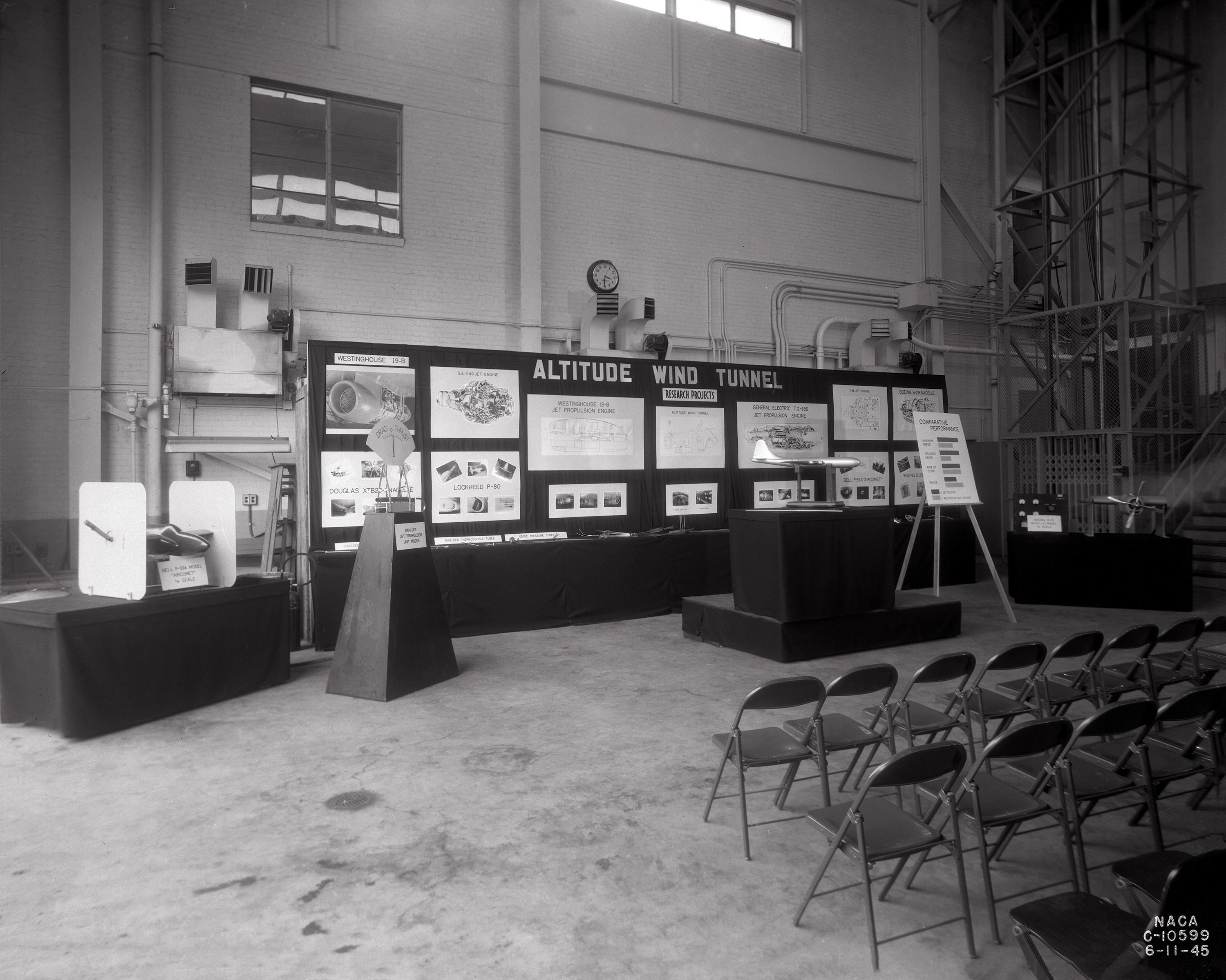 Altitude Wind Tunnel wartime research display