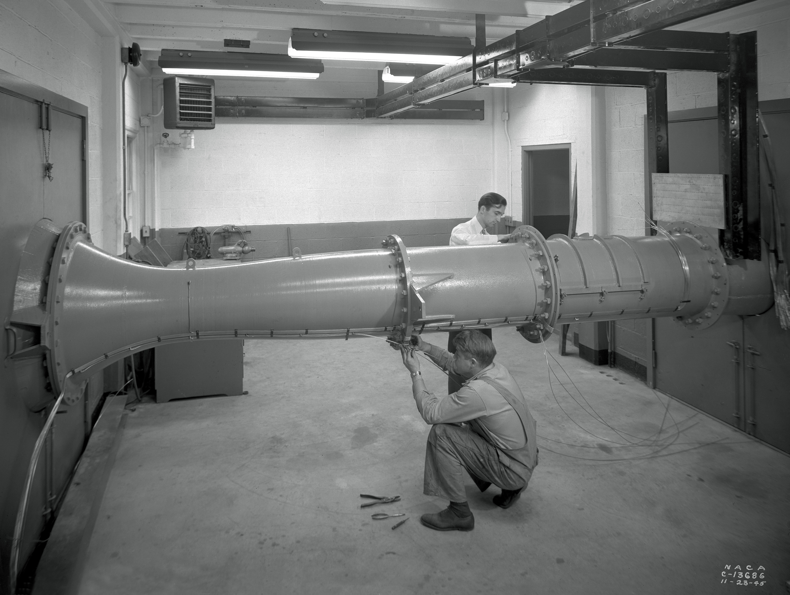 Test section of a Supersonic Wind Tunnel on Third Floor