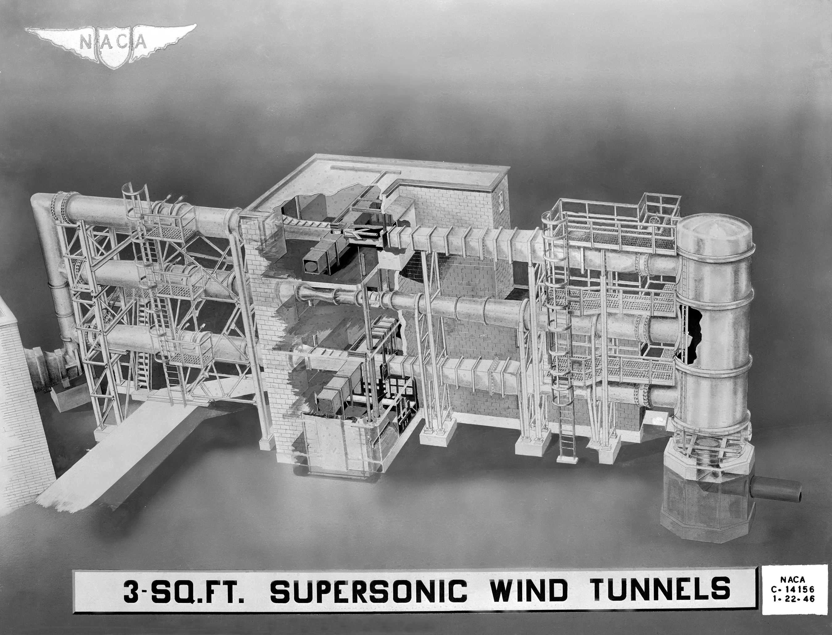 Isometric Drawing of the Small Supersonic Wind Tunnels