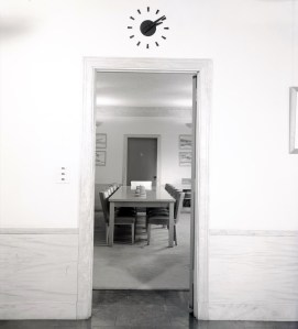 View through door into conference room.