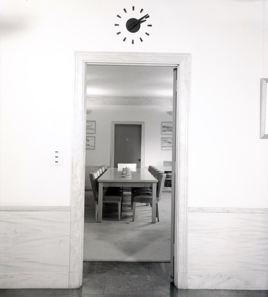 View through door into conference room.
