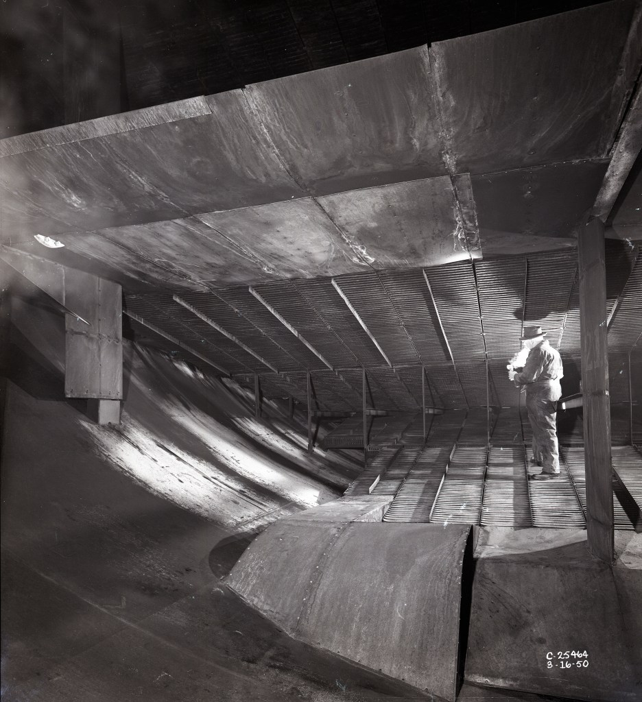 Man standing on cooling coils in AWT