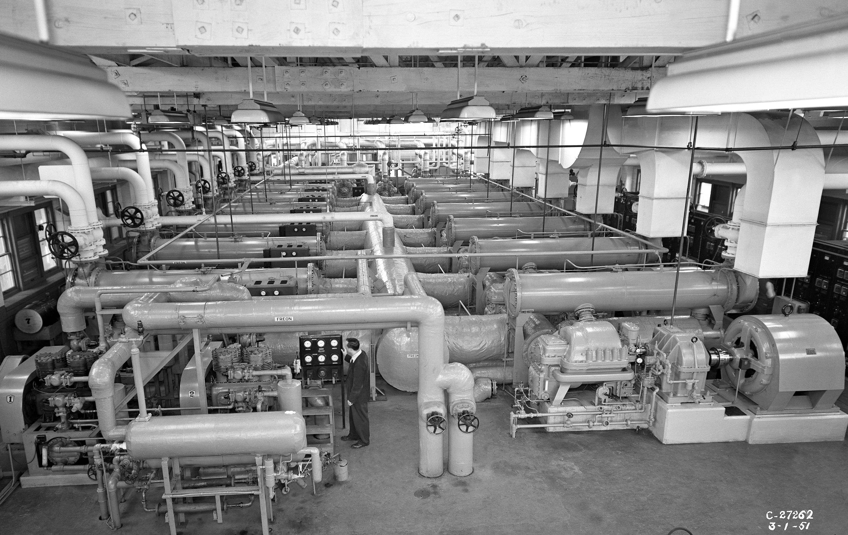 Carrier Centrifugal Compressors inside Refrigeration Building