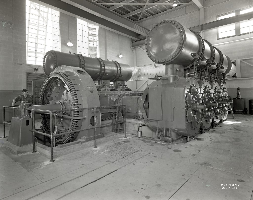 Exhauster equipment inside Exhauster Building