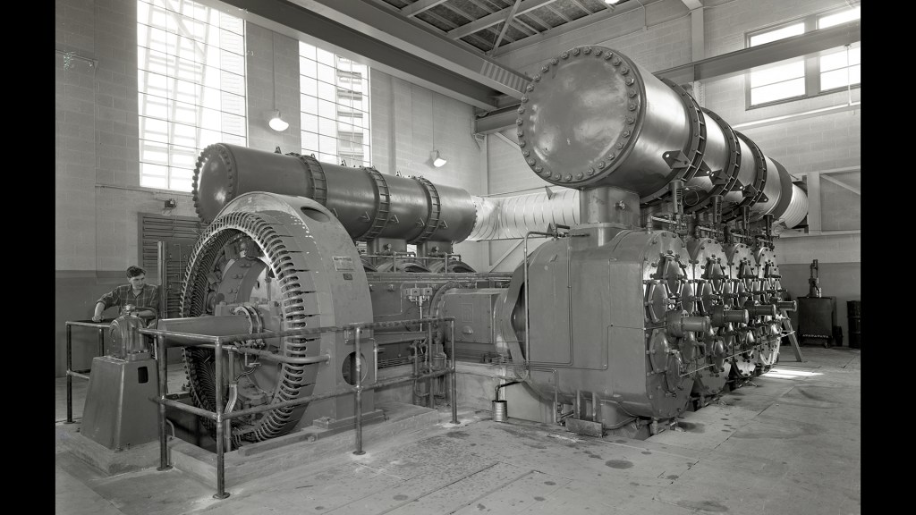 Exhauster equipment inside Exhauster Building
