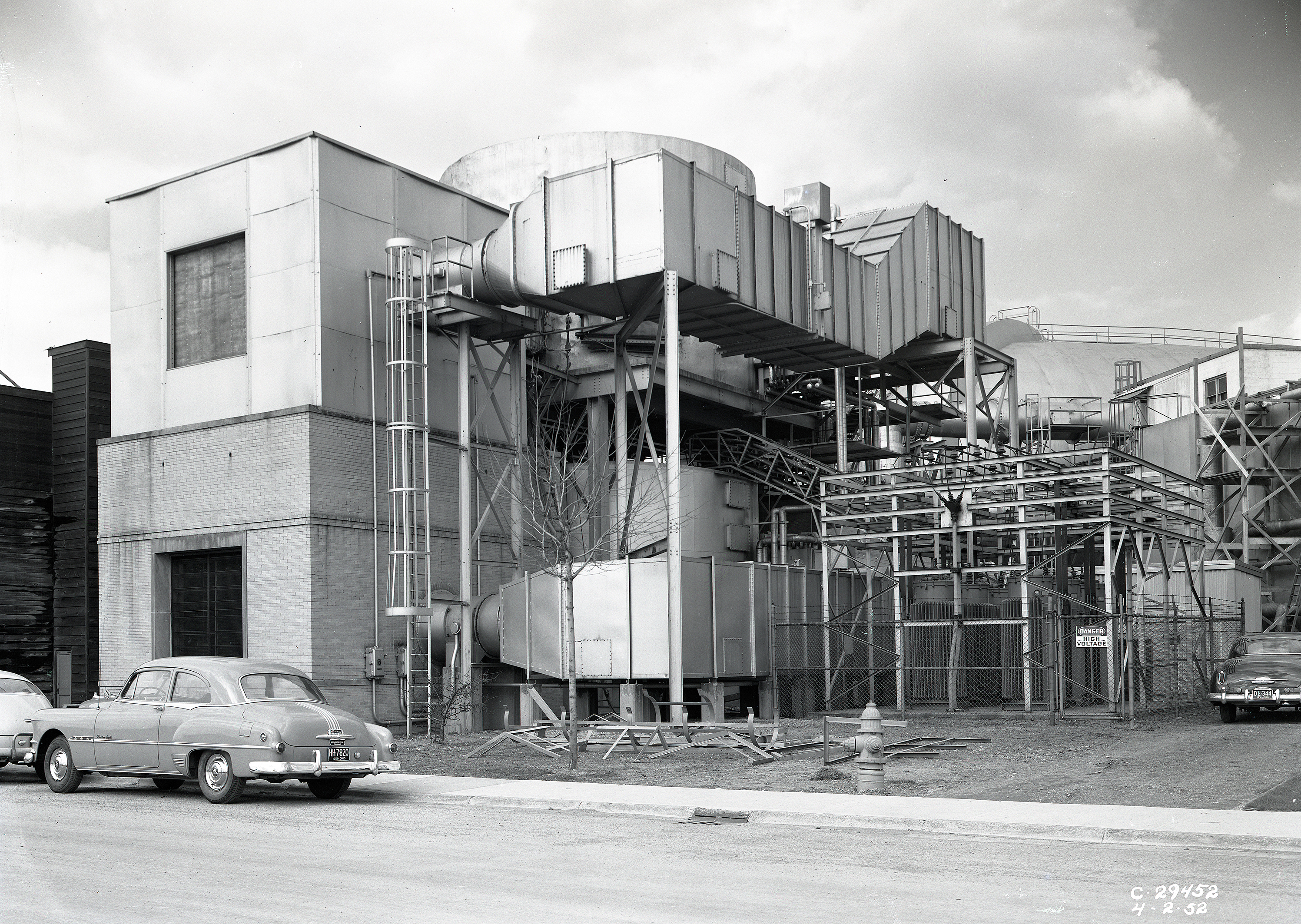 Ground-level view of the Air Dryer Building