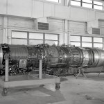 Allison J71 Turbojet in the Altitude Wind Tunnel Shop
