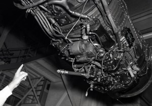 Underneath view of J71 engine.