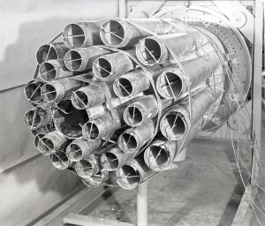 Closeup view of J57 with 31-tube nozzle