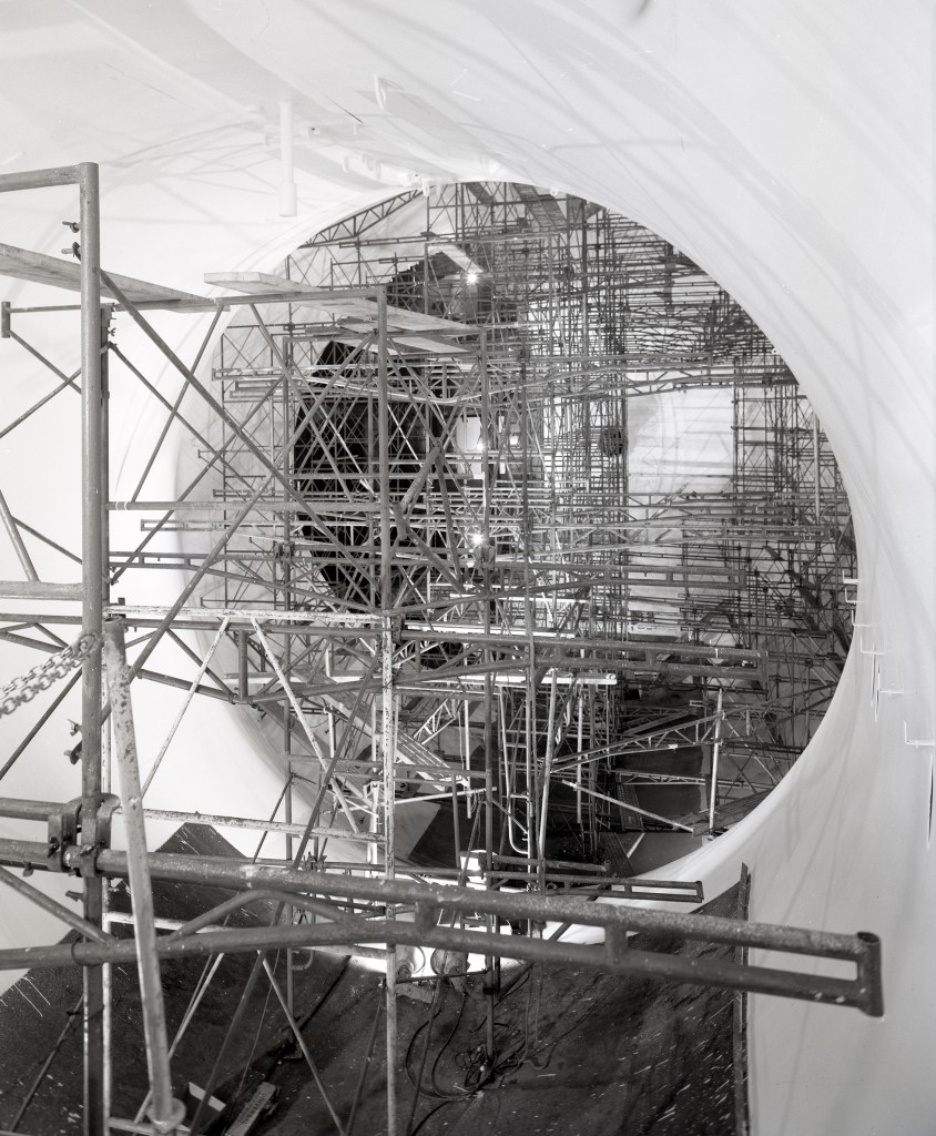 Scaffolding in AWT tunnel section.