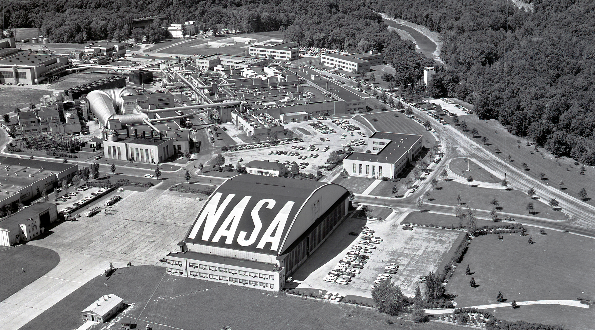Aerial view of Lewis Research Center.