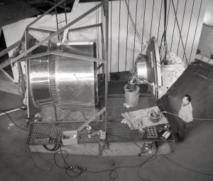 A technican prepares a simulated Redstone vehicle for separation test