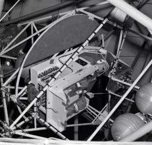 Man in rotating test rig.