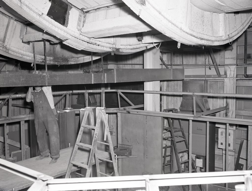 Construction of control room.