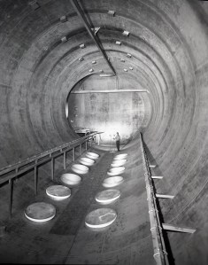 Interior of vacuum chamber in the east leg of the AWT