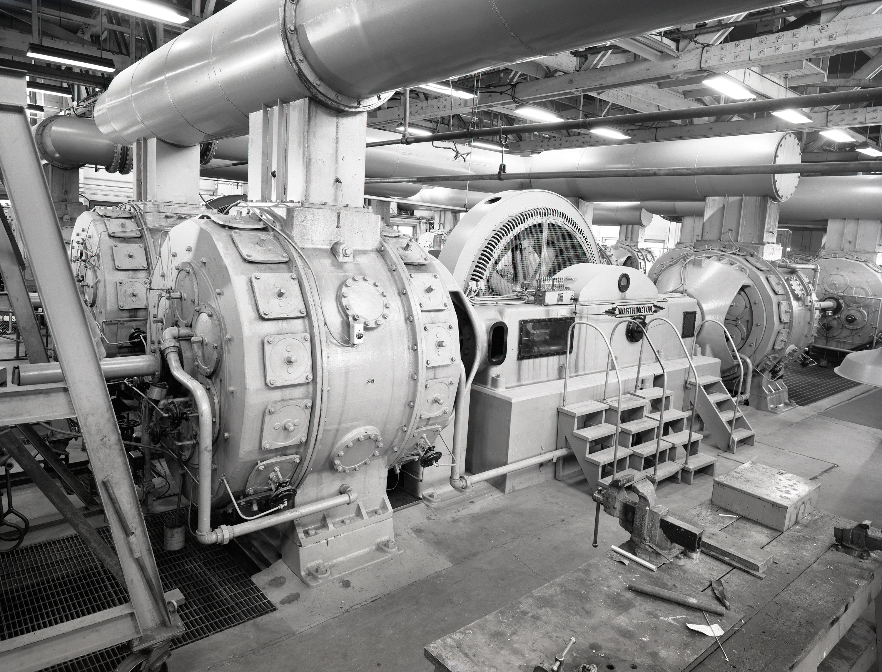 Worthington exhausters inside the Exhauster Building