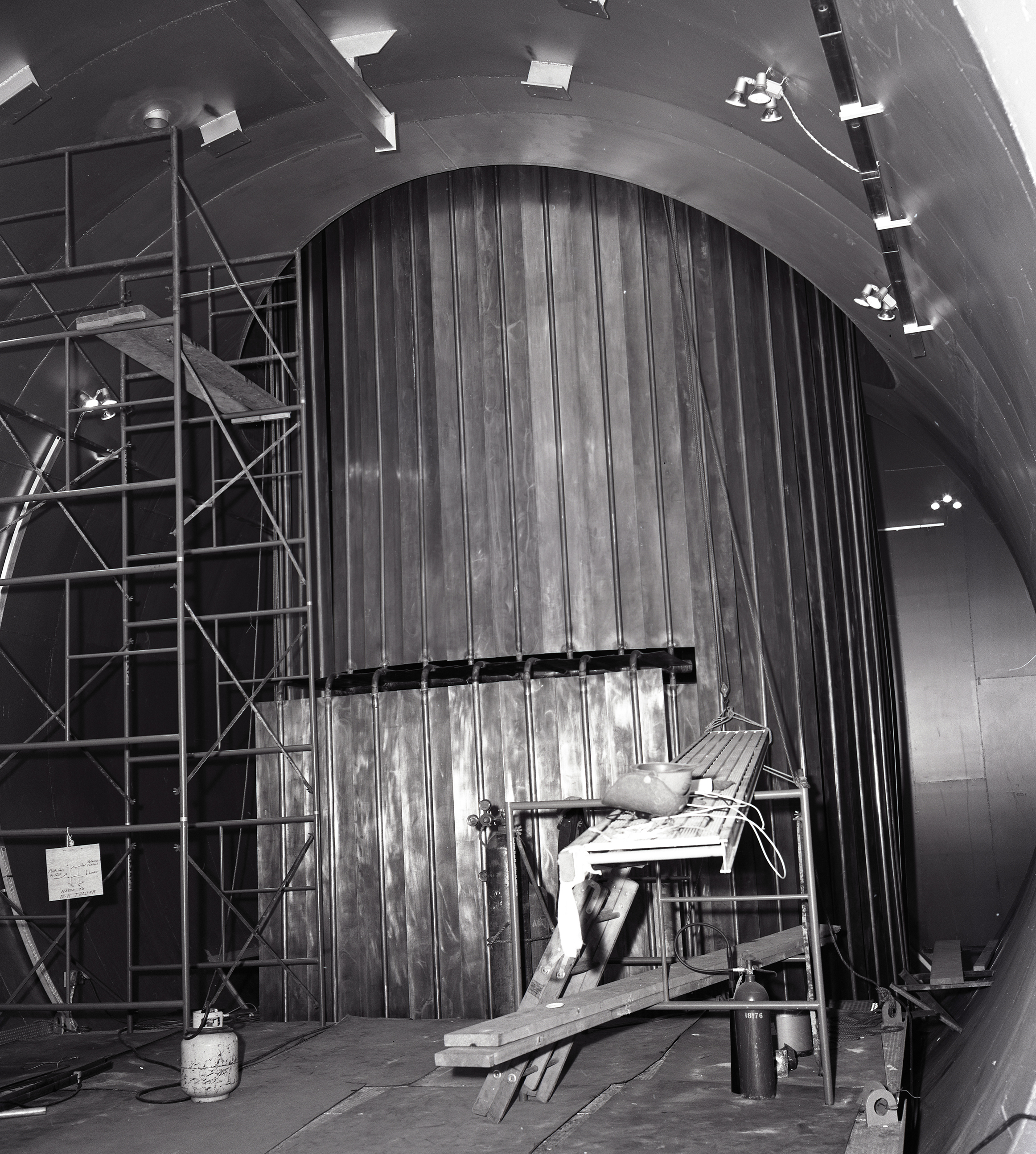 View of large cooling shroud inside SPC No. 1