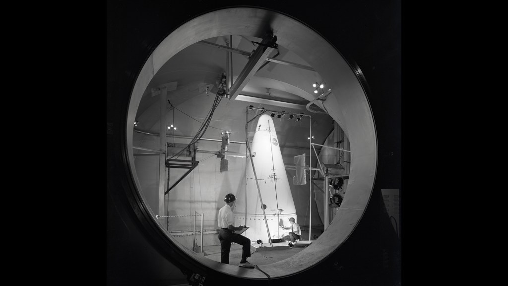 View into SPC No. 1 of Surveyor shroud setup