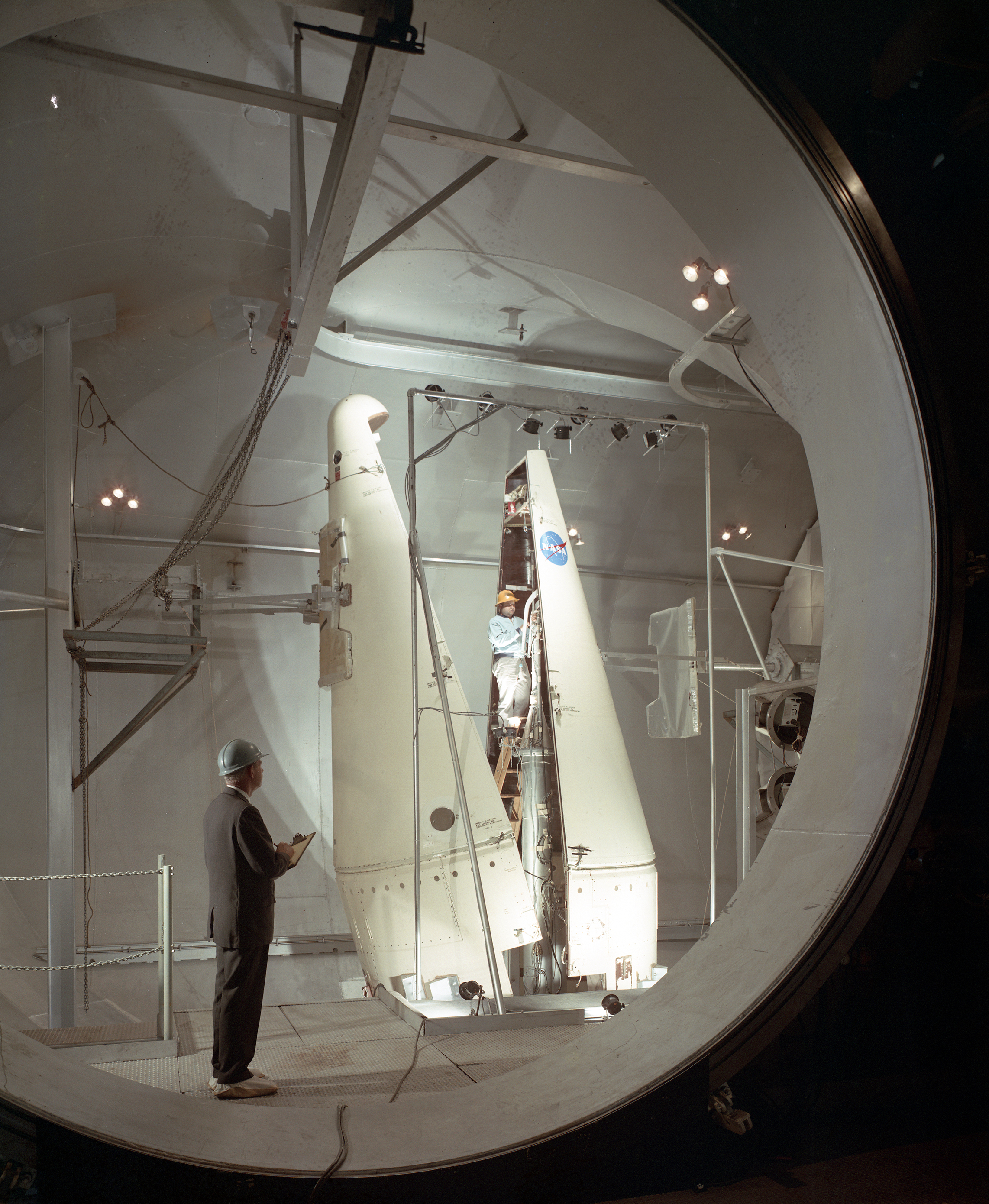 View into SPC No. 1 of Surveyor shroud setup