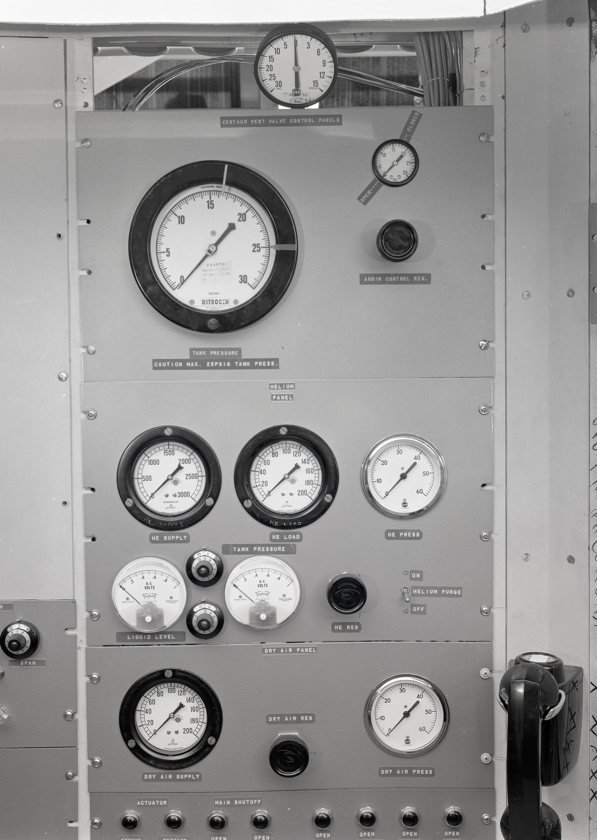 Close up of control panel