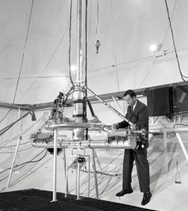 Researchers with test rig in SPC No. 2