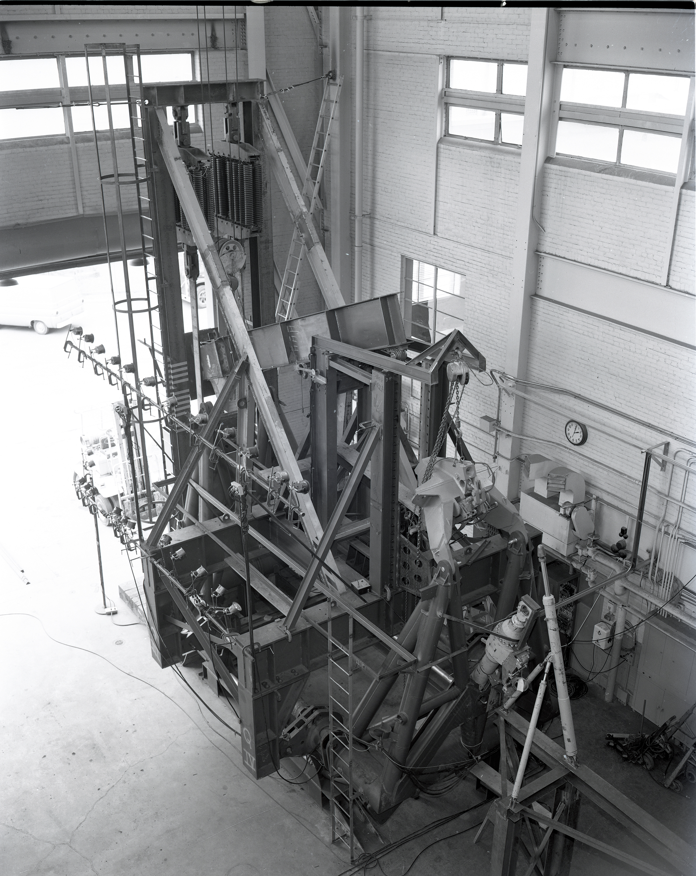 Atlas Launcher setup in the Space Power Chamber high-bay
