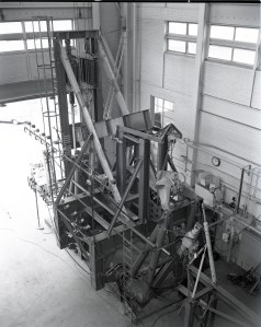 Atlas Launcher setup in the Space Power Chamber high-bay