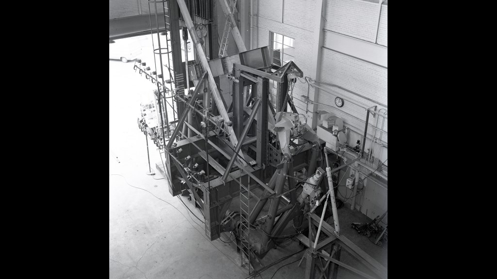 Atlas Launcher setup in the Space Power Chamber high-bay