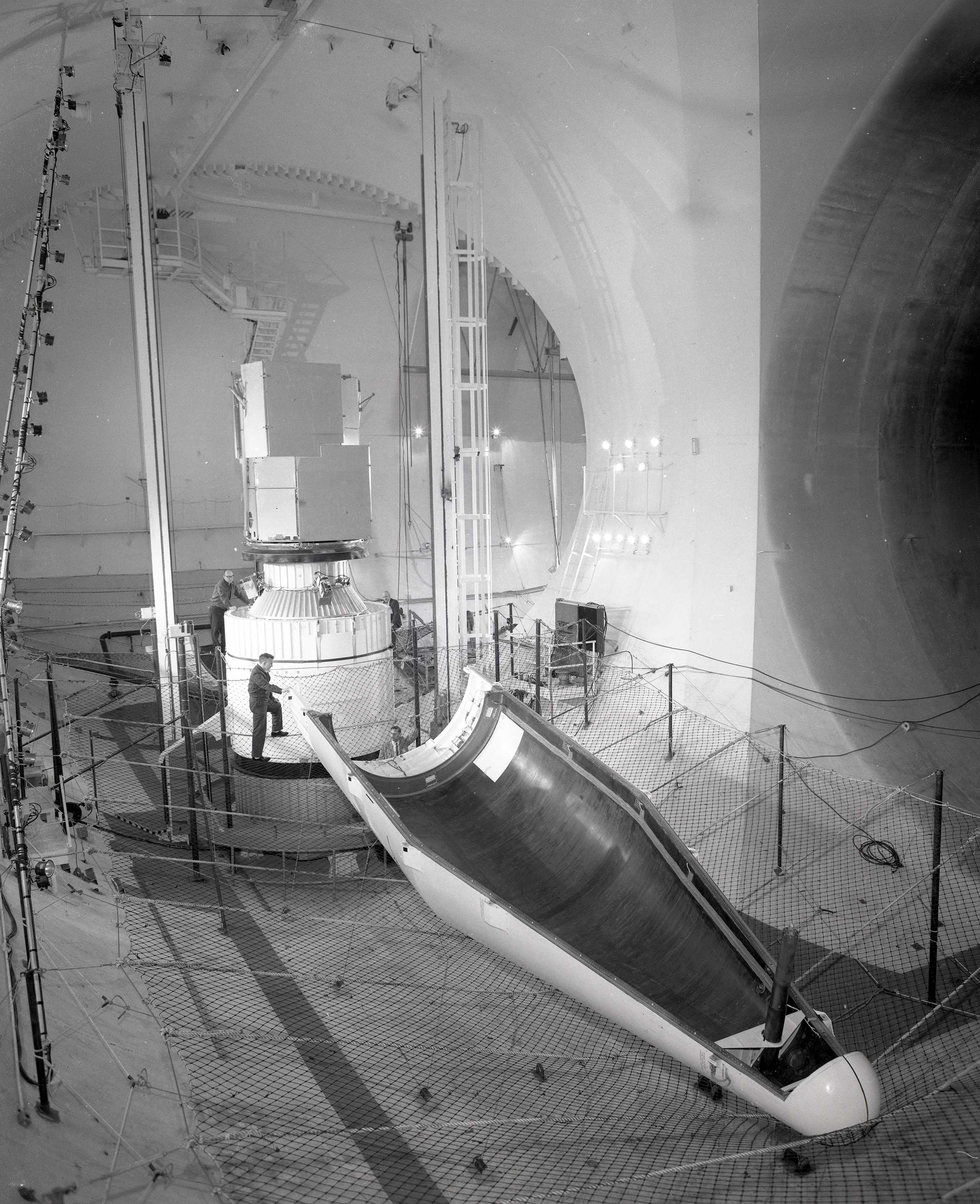 OAO-2 shroud in net after separation test