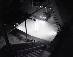 Model shroud in chamber.