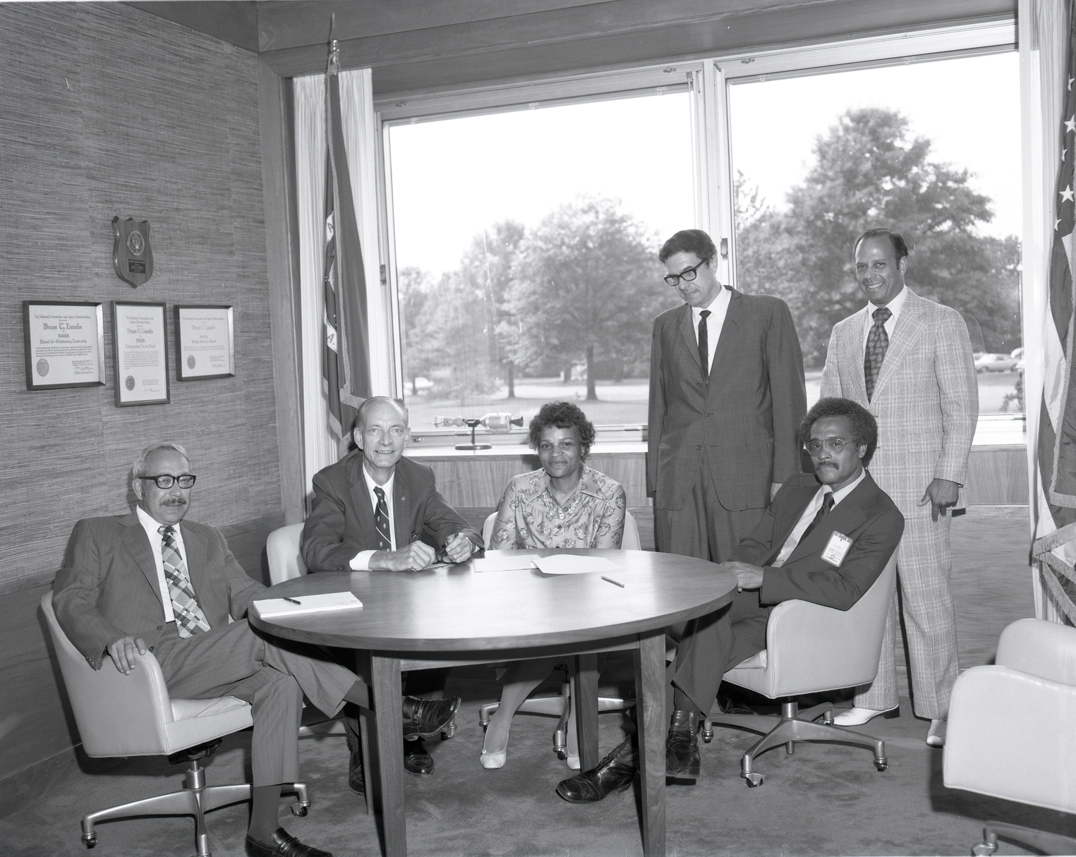 People sitting around round table.
