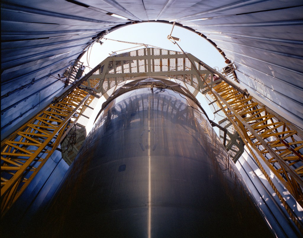 View up of Centaur in chamber.