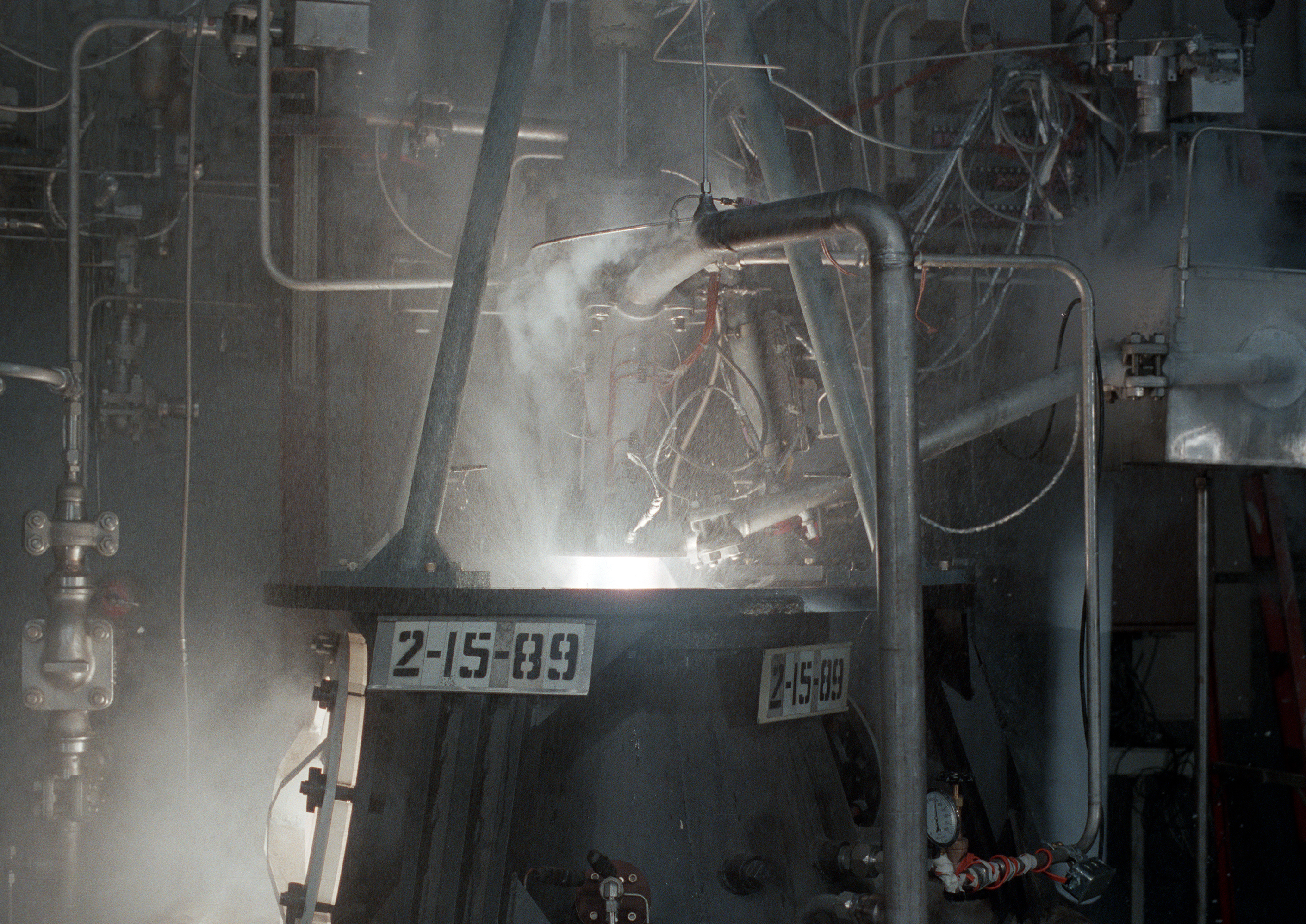 Engine firing in test stand.