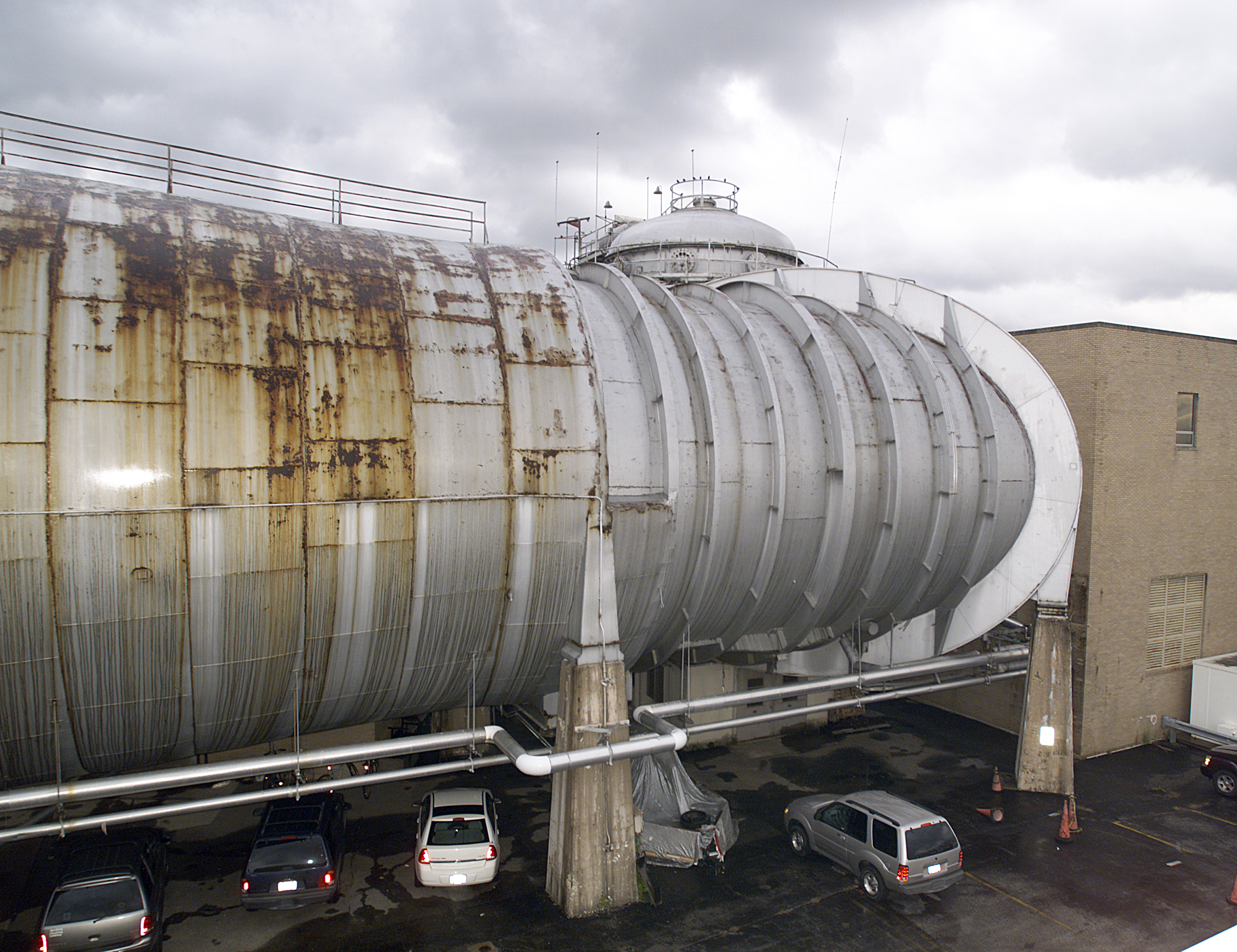 View of rusting exterior of SPC No. 1