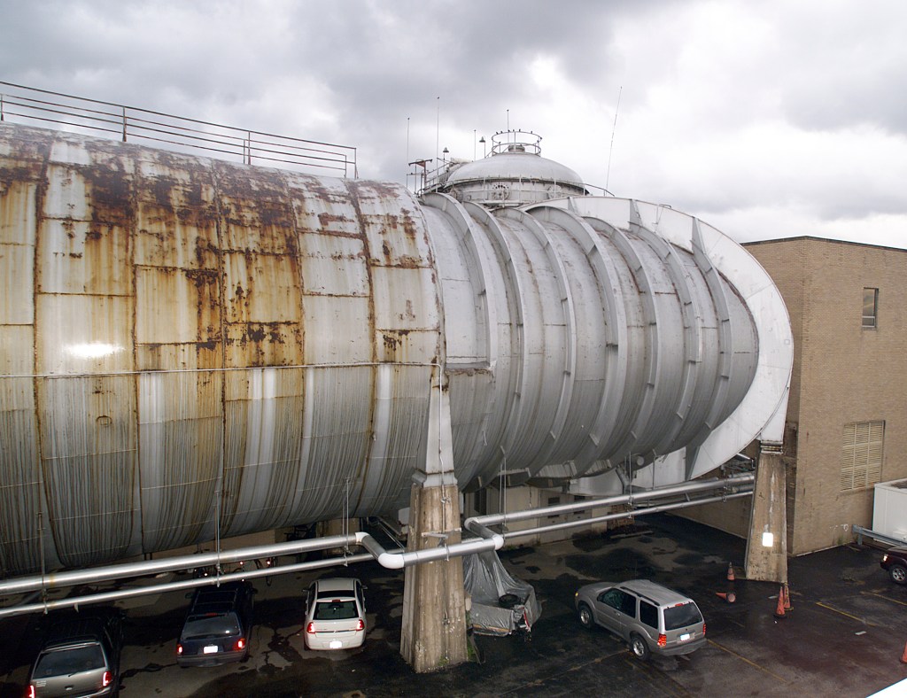 View of rusting exterior of SPC No. 1