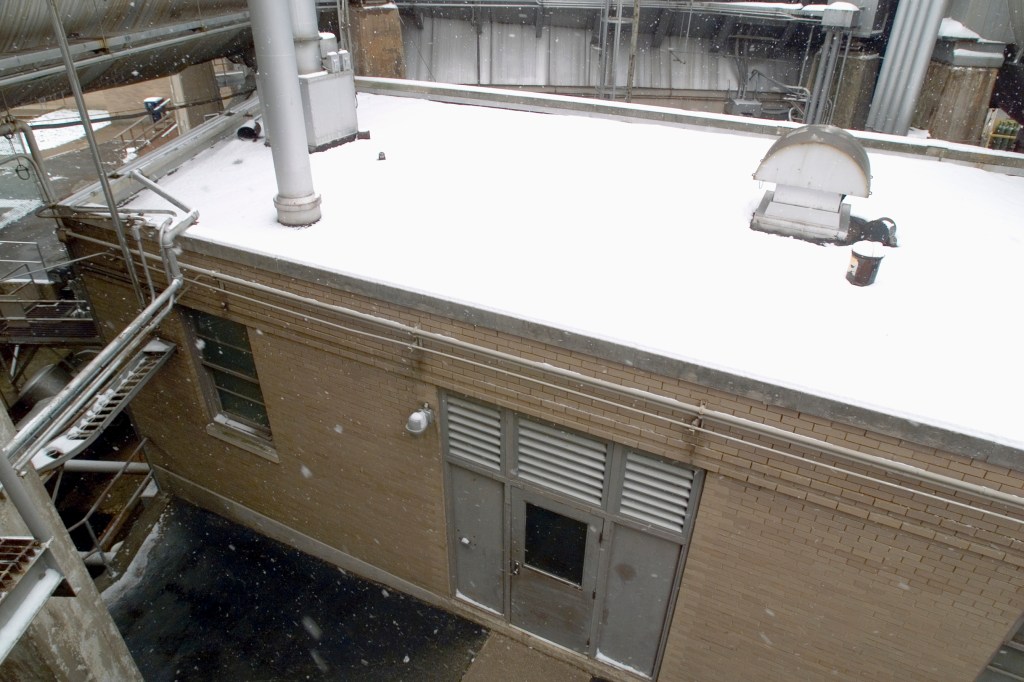 View from above of the Circulating Water Pump House beneath Altitude Wind Tunnel