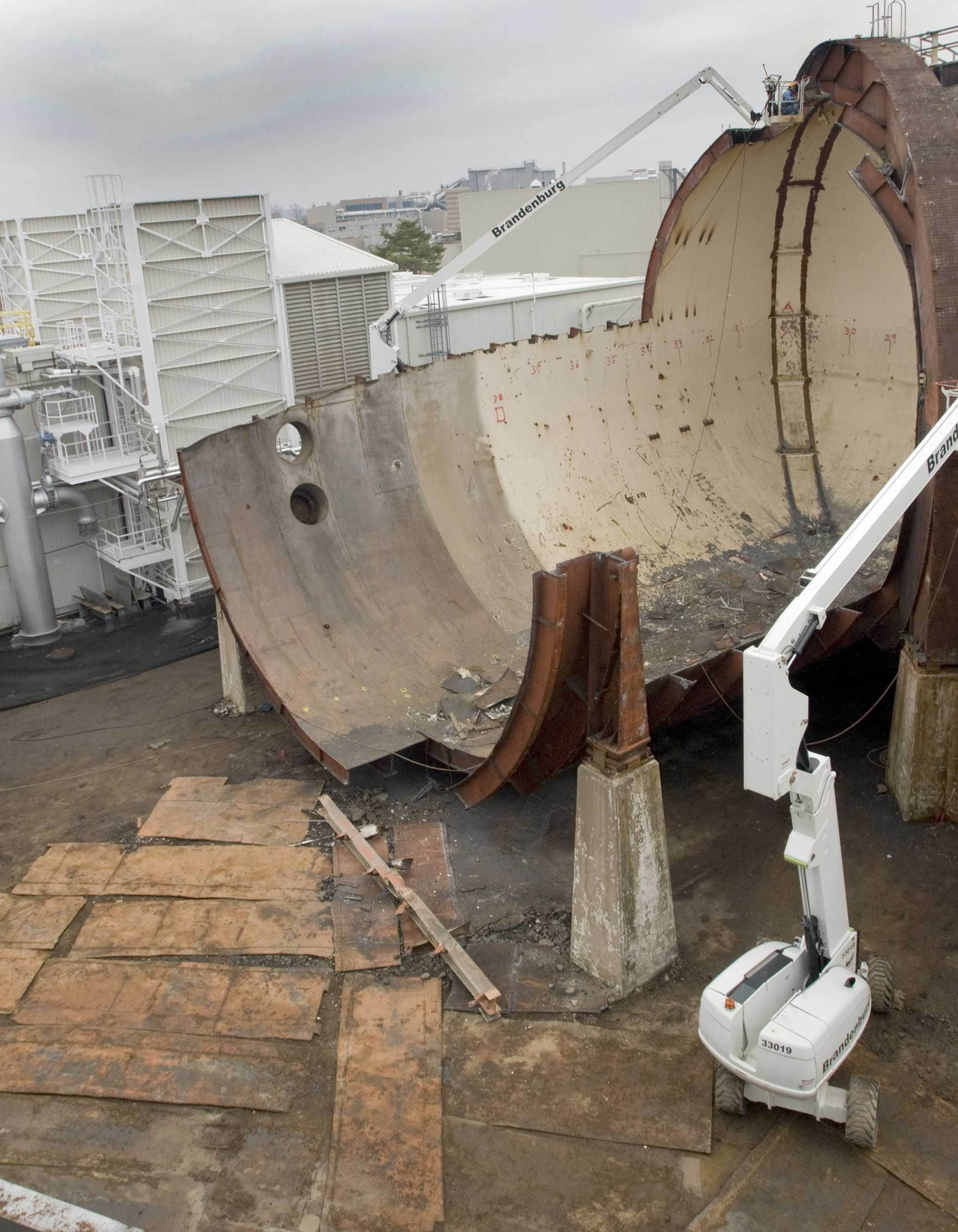 View of half removed AWT shell