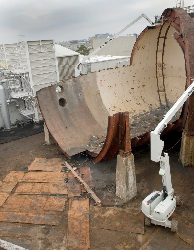 View of half removed AWT shell