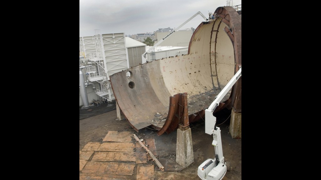 View of half removed AWT shell