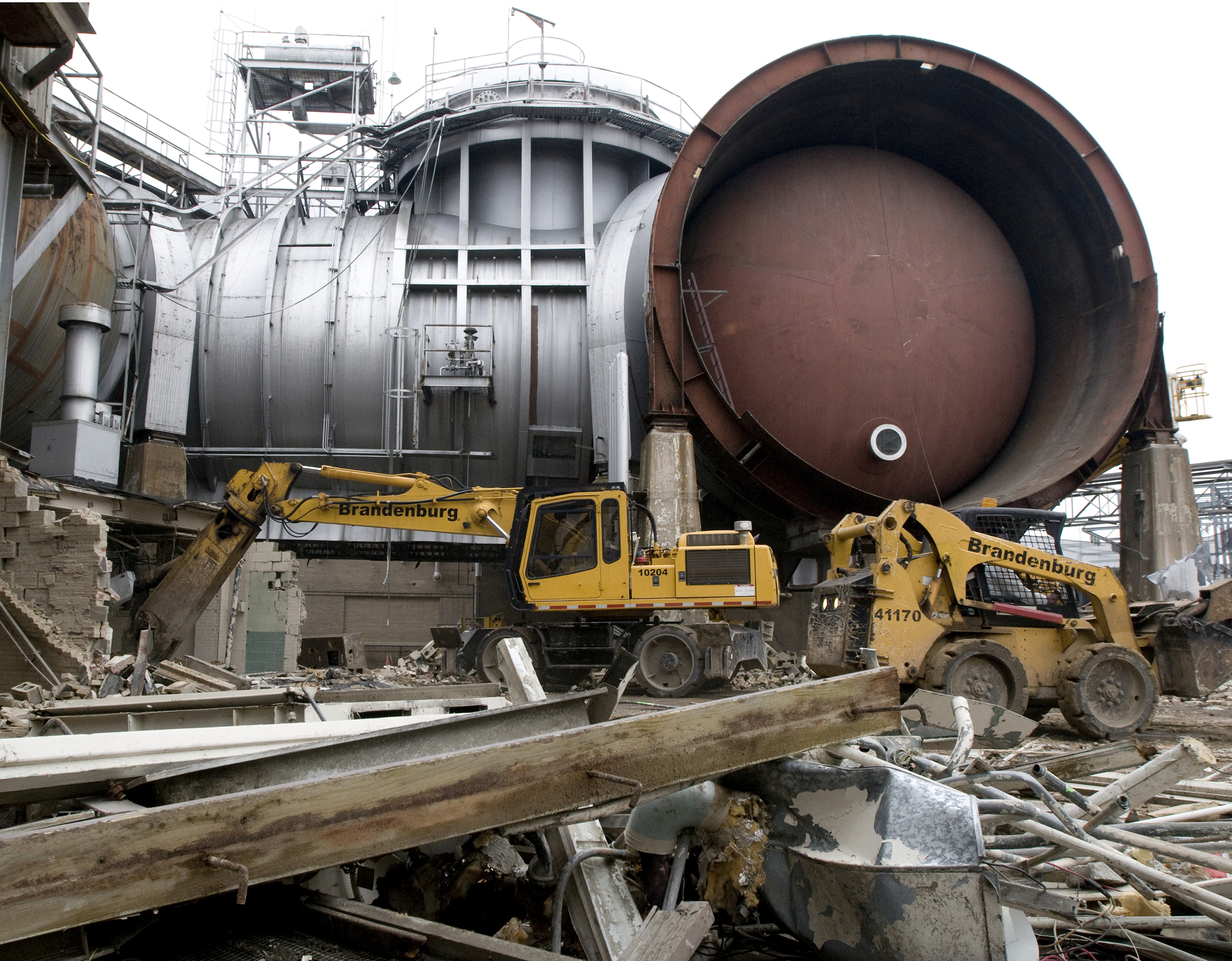 View of SPC No. 1 exterior during demolition