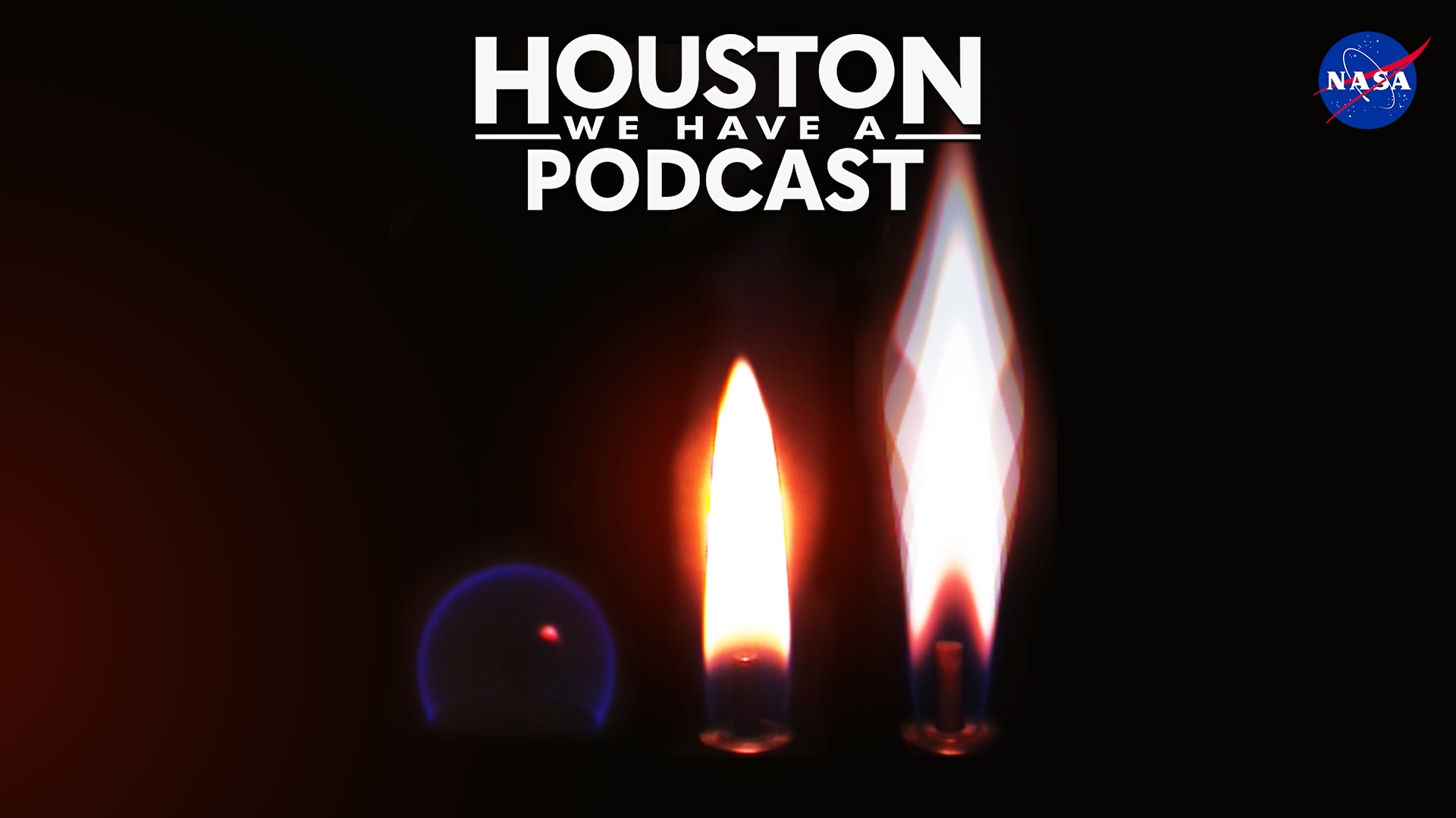 HWHAP Ep. 386. Images of flame tests in microgravity, lunar gravity, and Earth gravity.