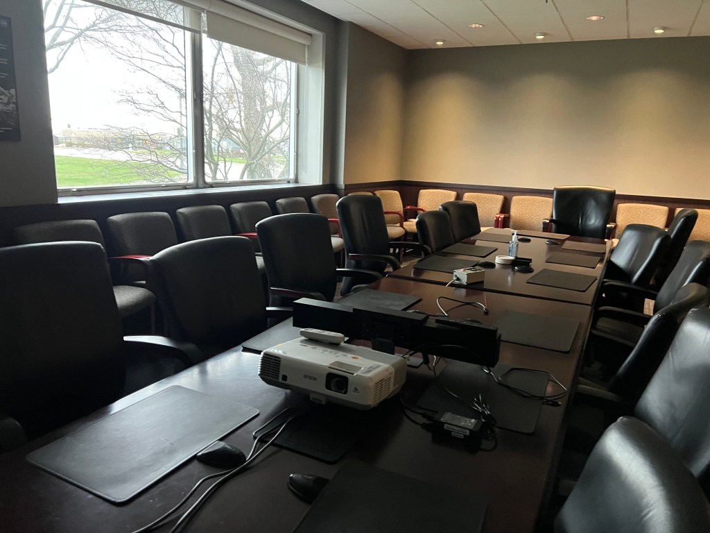 Empty conference room.