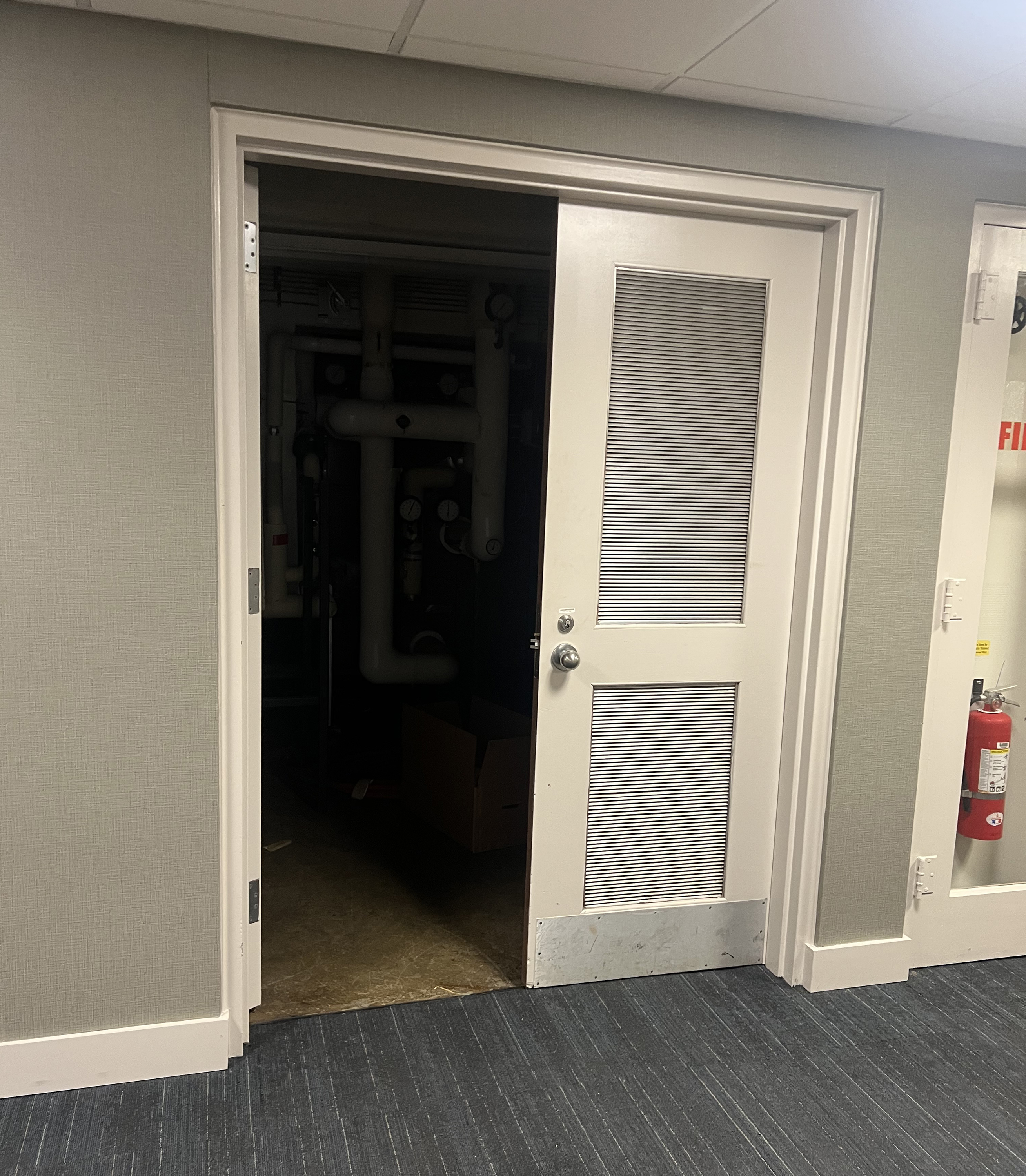 Doors with vents.
