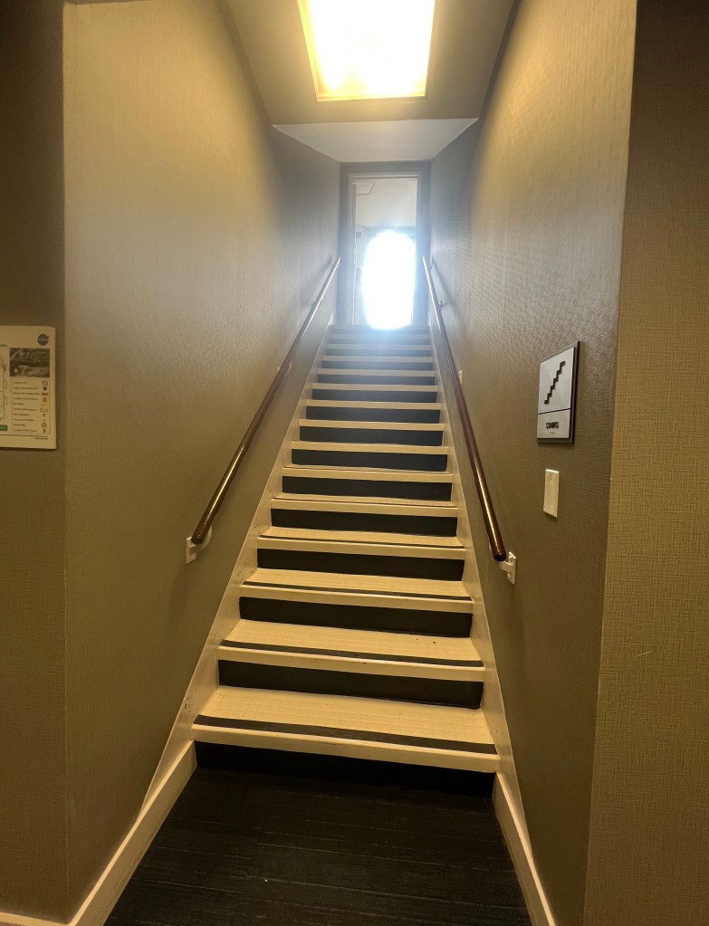 View up staircase.