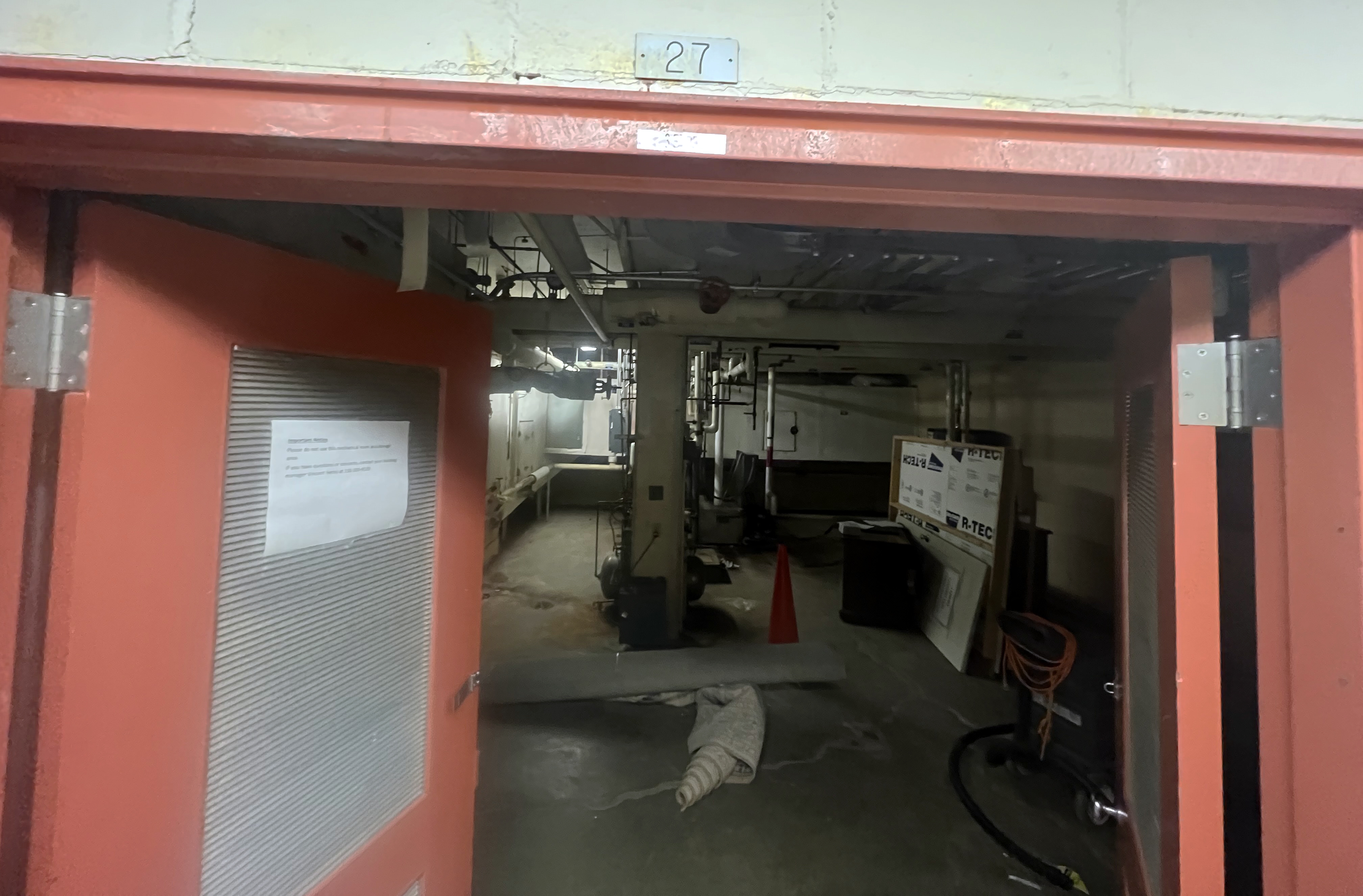 View through door into room.