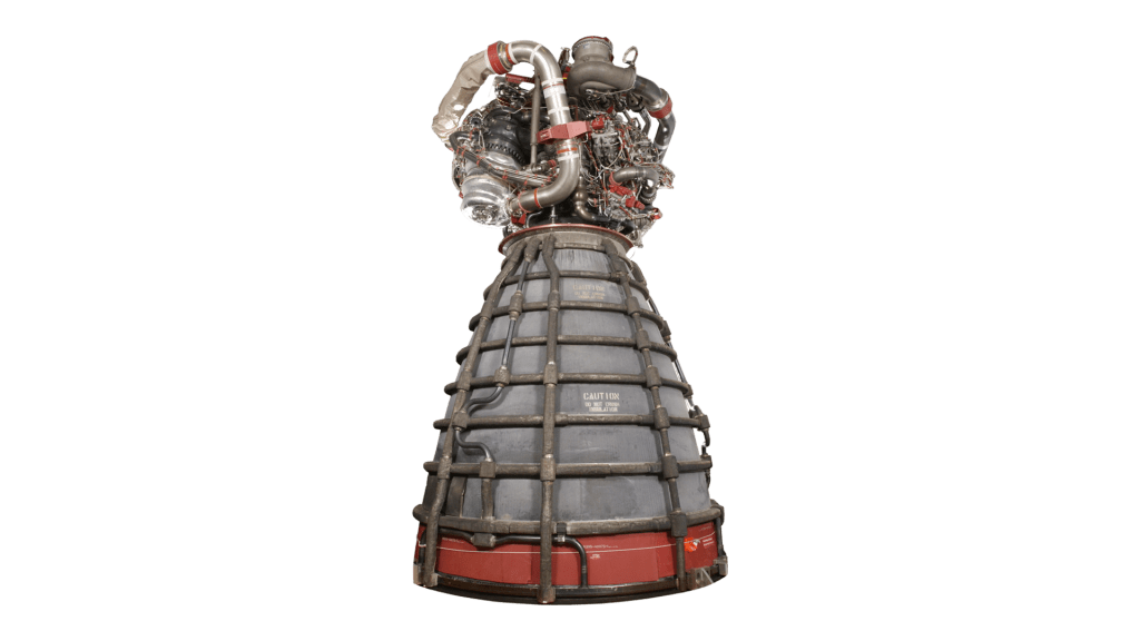 cutout of Space Shuttle Main Engine