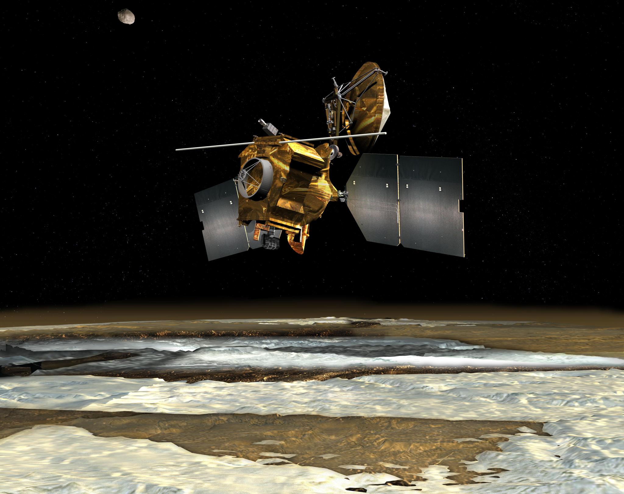 Artist's concept of NASA’s Mars Reconnaissance Orbiter