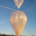 Two balloons being inflated.