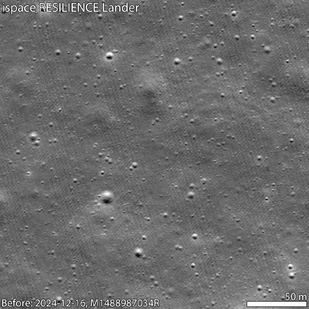 NASA’s LRO Views ispace HAKUTO-R Mission 2 Moon Lander Impact Site