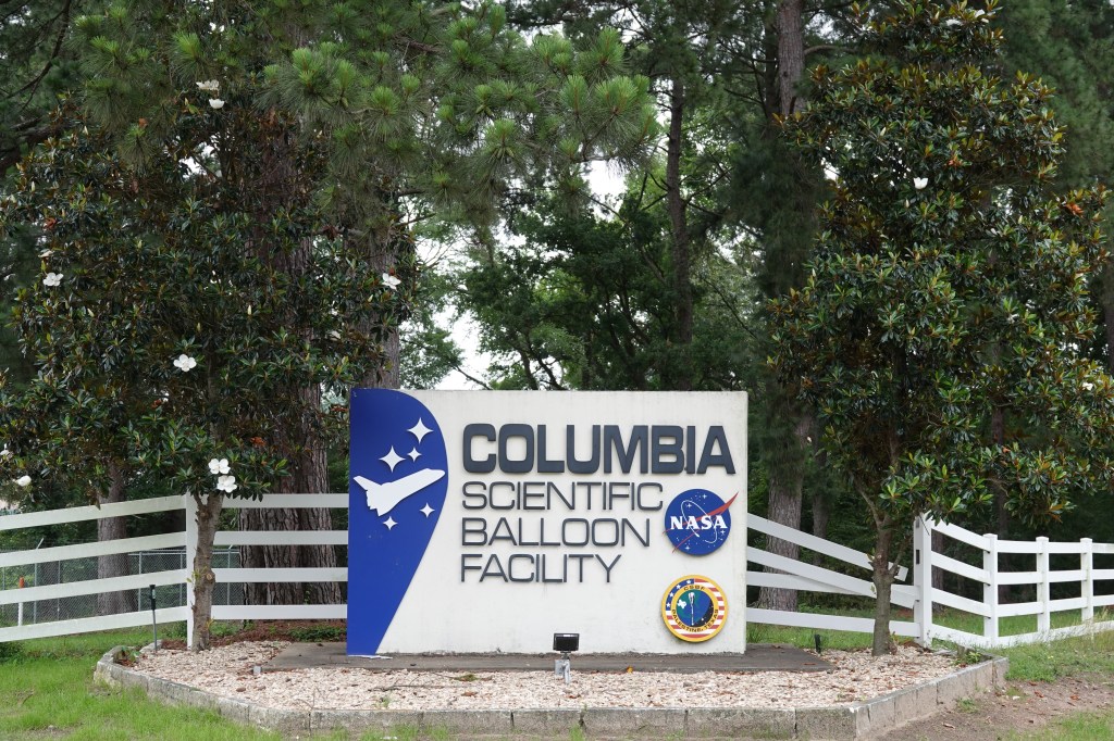 Columbia Scientific Balloon Facility welcome sign.